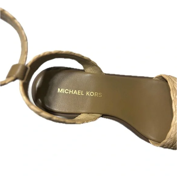 Michael Michael Kors Sandra Straw Platform Sandals - Picture 12 of 13